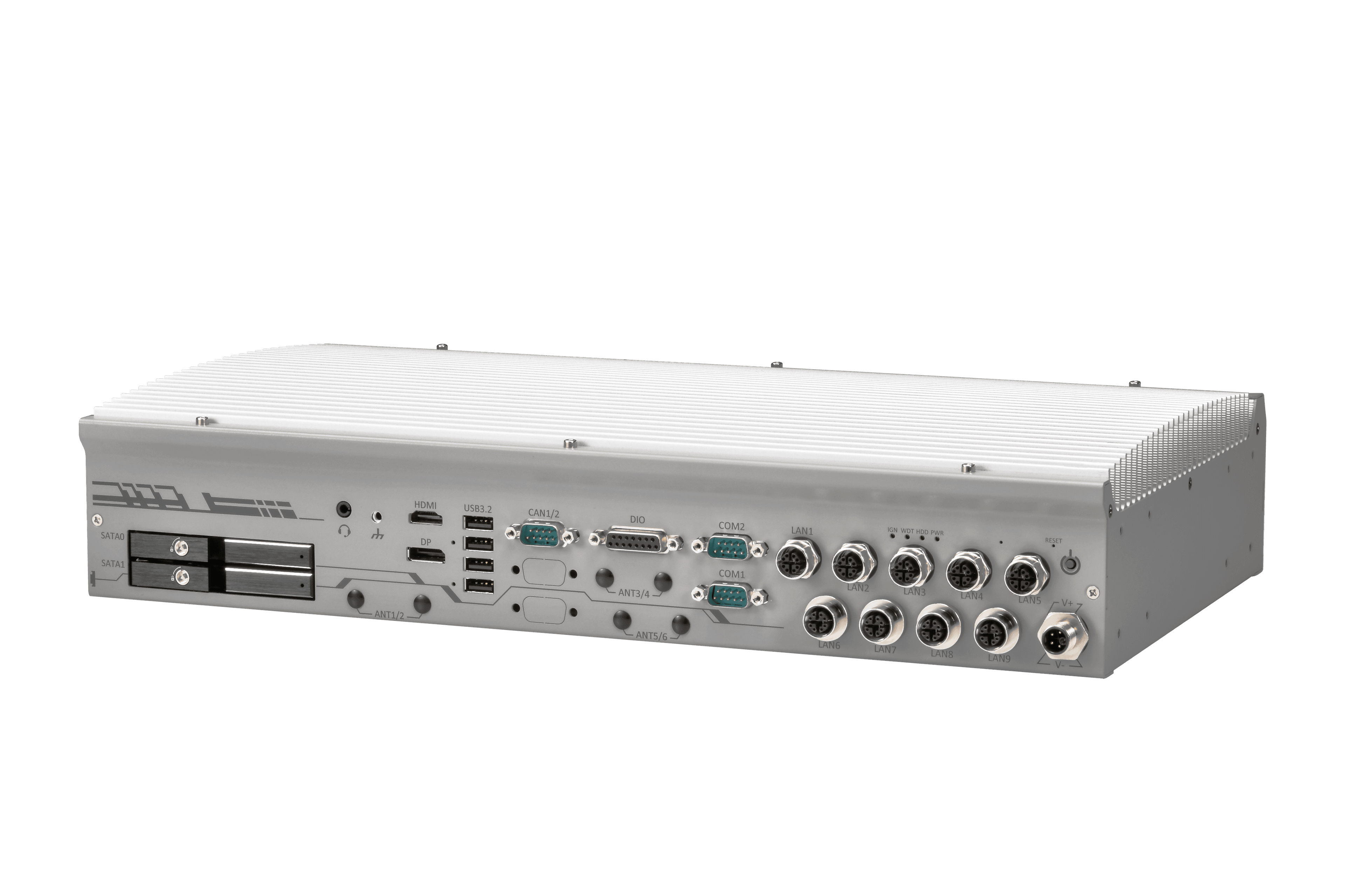 EN50155 & EN45545 19" rack mount railway GPU computer including NVIDIA® RTX™ 2000 ADA, supporting Intel® 14th/ 13th / 12th-Gen Core™ processor, 43V to 160V DC input with isolation