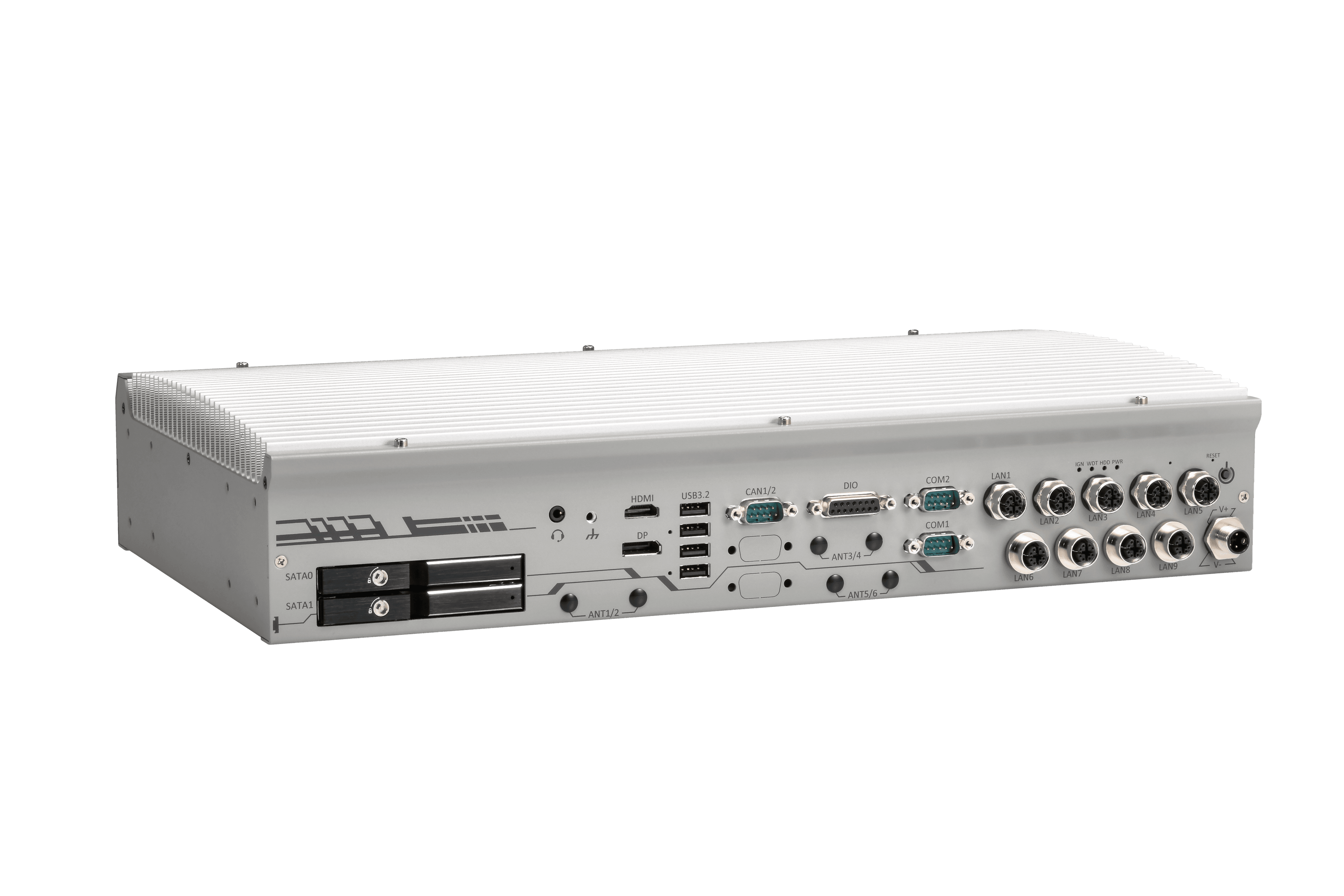 EN50155 & EN45545 19" rack mount railway GPU computer including NVIDIA® RTX™ 2000 ADA, supporting Intel® 14th/ 13th / 12th-Gen Core™ processor, 43V to 160V DC input with isolation