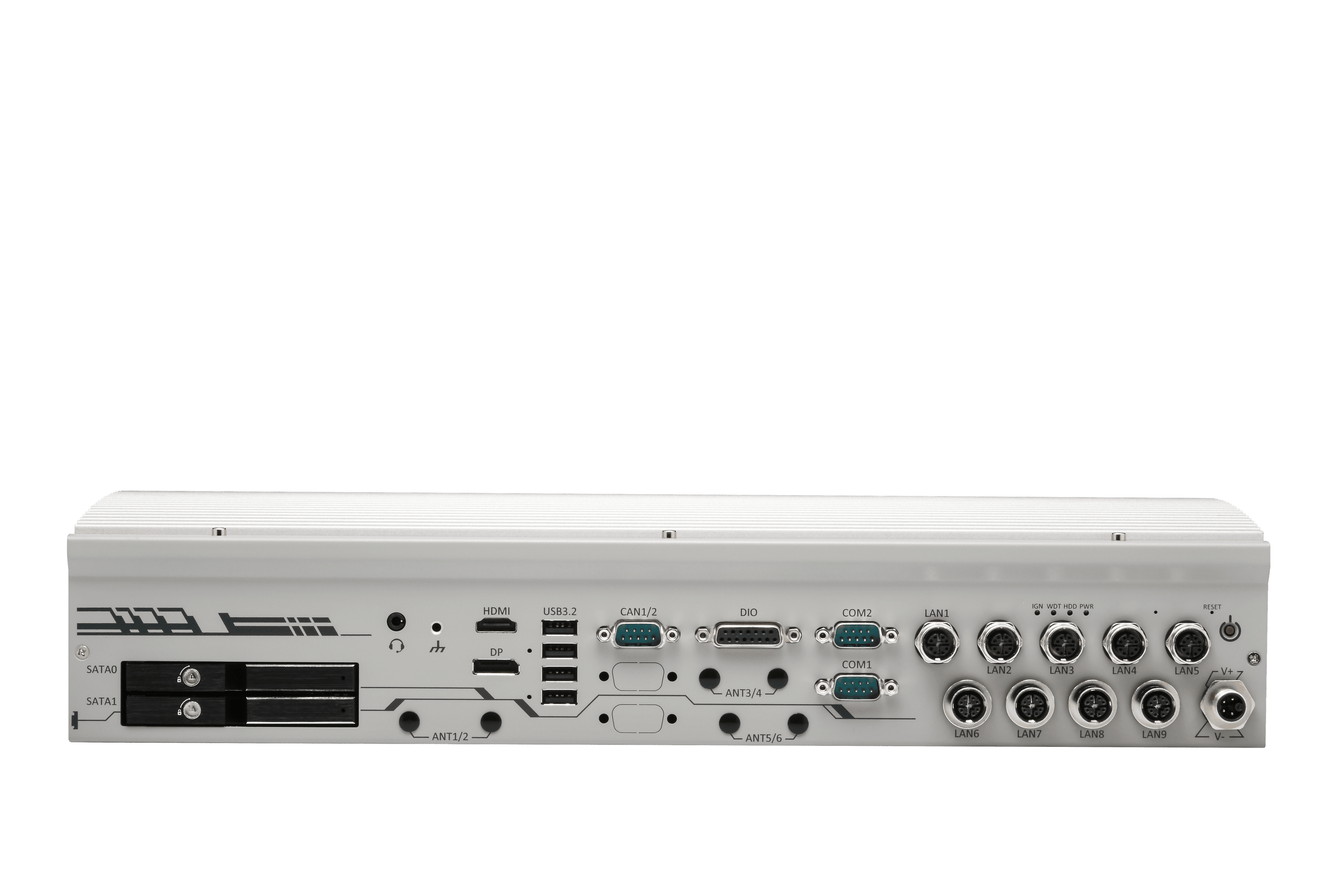EN50155 & EN45545 19" rack mount railway GPU computer including NVIDIA® RTX™ 2000 ADA, supporting Intel® 14th/ 13th / 12th-Gen Core™ processor, 43V to 160V DC input with isolation