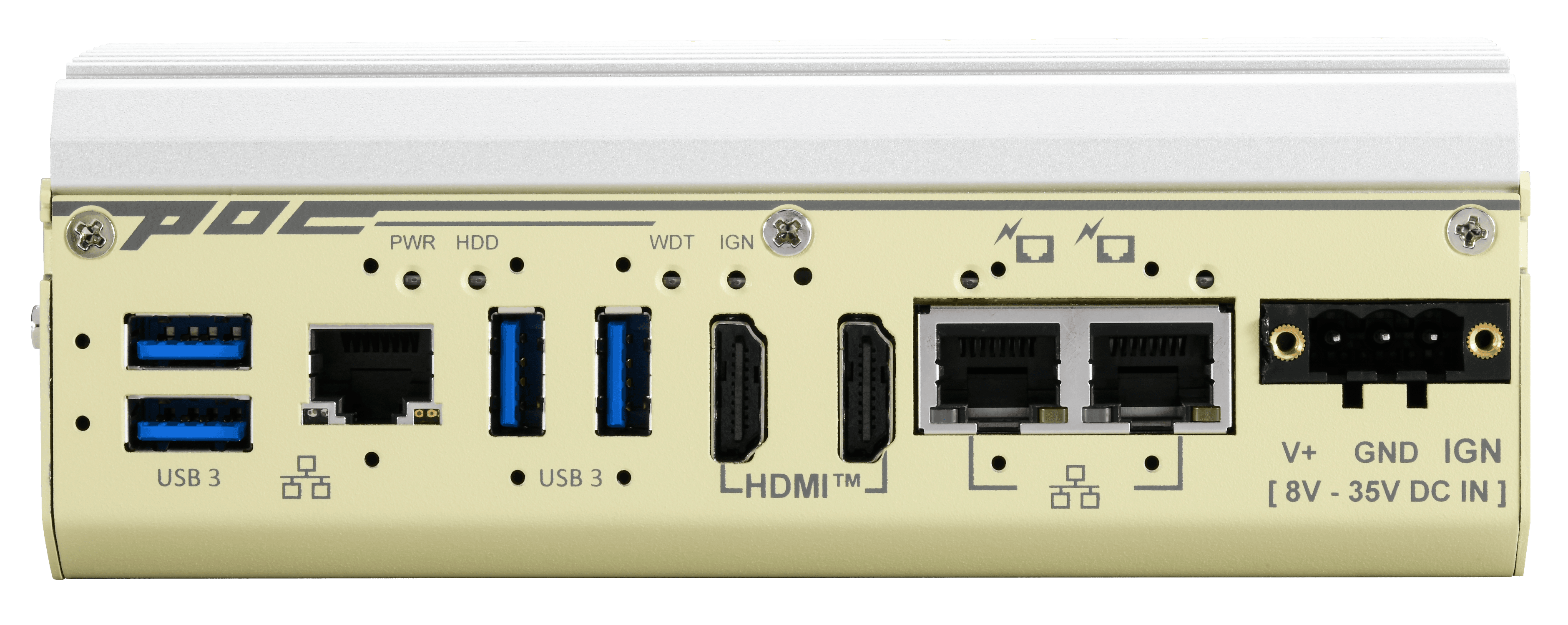 Intel® Atom® x7425E Ultra-Compact Fanless Embedded Computer with 3x 2.5GbE & PoE+