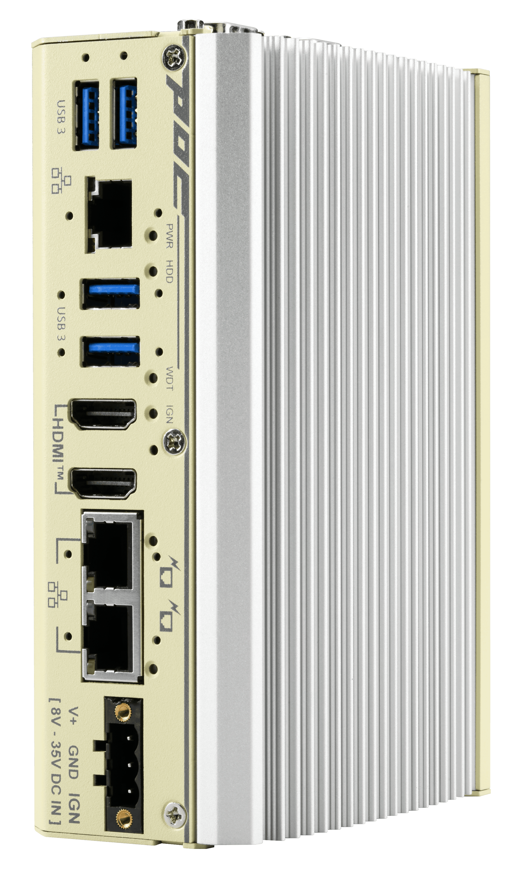 Intel® Atom® x7425E Ultra-Compact Fanless Embedded Computer with 3x 2.5GbE & PoE+