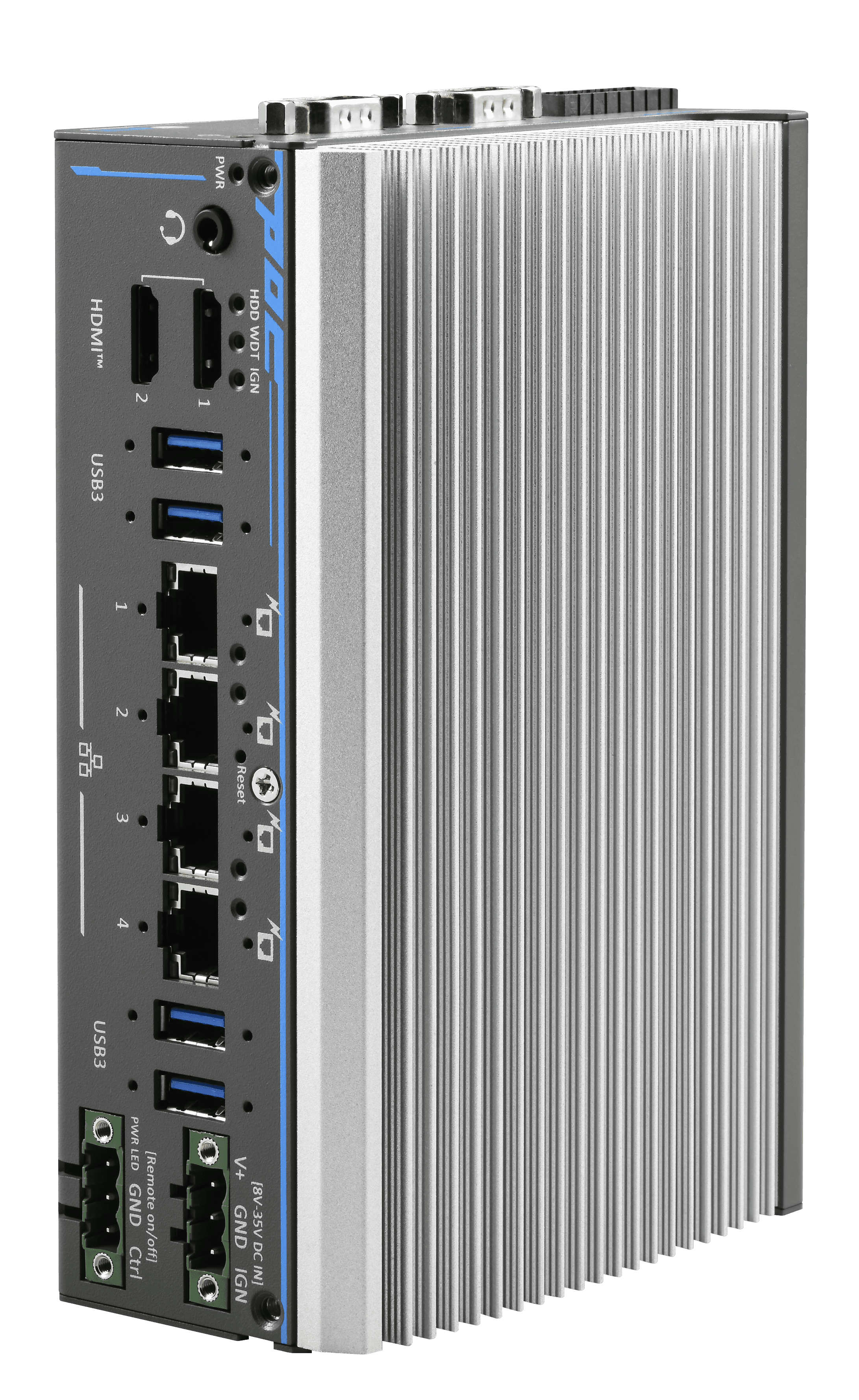 AMD® Ryzen™ PRO 8640U Ultra-compact Embedded Computer with 4x PoE+, 4x USB 3.2 and MezIO® Interface