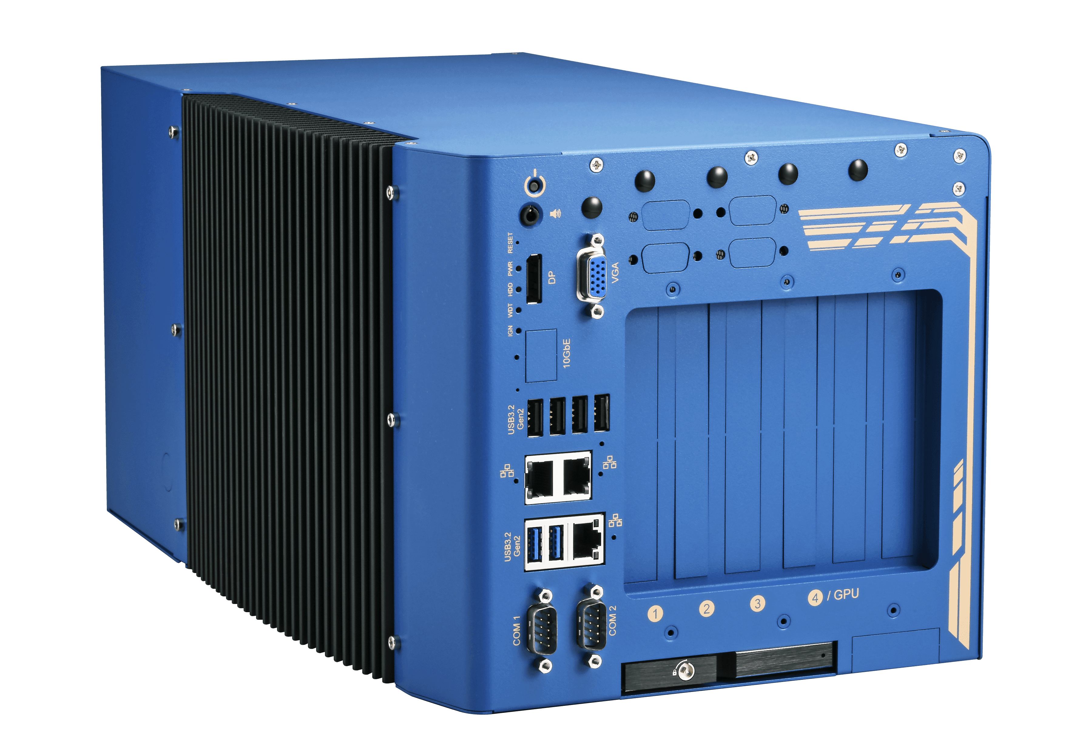 Industrial Edge AI Computer Supporting Single 600W GPU, Intel® 14th/ 13th/ 12th-Gen Core™ Processor with Three Additional PCIe Slots