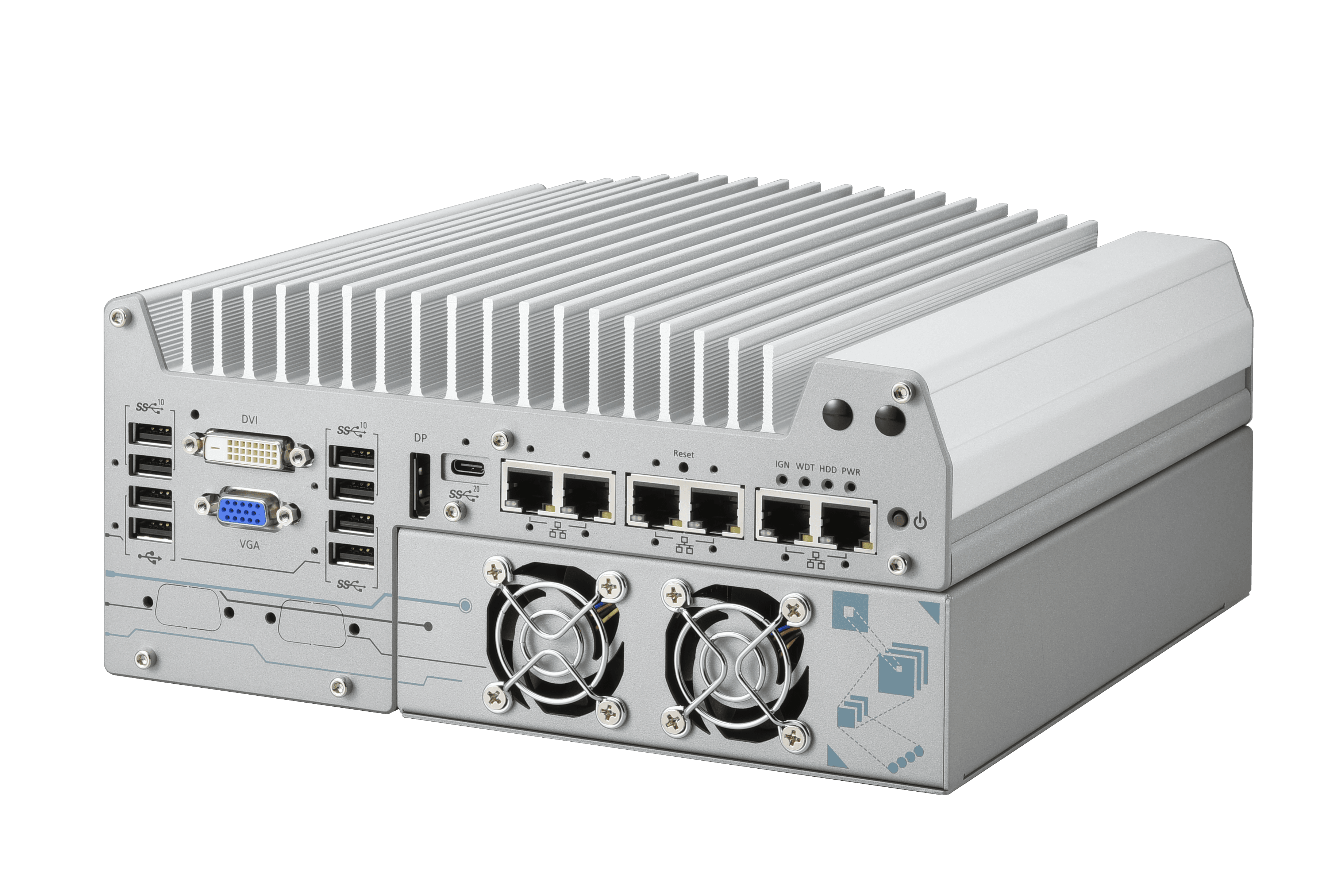 Ruggedized AI Inference Platform supporting 150W NVIDIA® RTX GPU and Intel® Core™ processor (Series 2) /14th/13th/12th-Gen