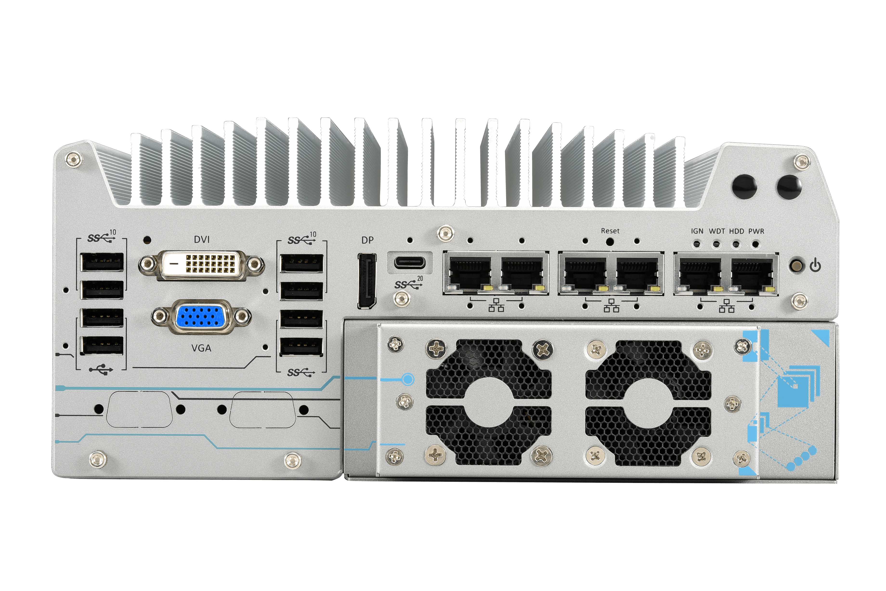 Ruggedized Edge AI Inference Computer supporting NVIDIA® L4 GPU and Intel® 14th/ 13th/ 12th-Gen Core™ processor with dual PCIe slots